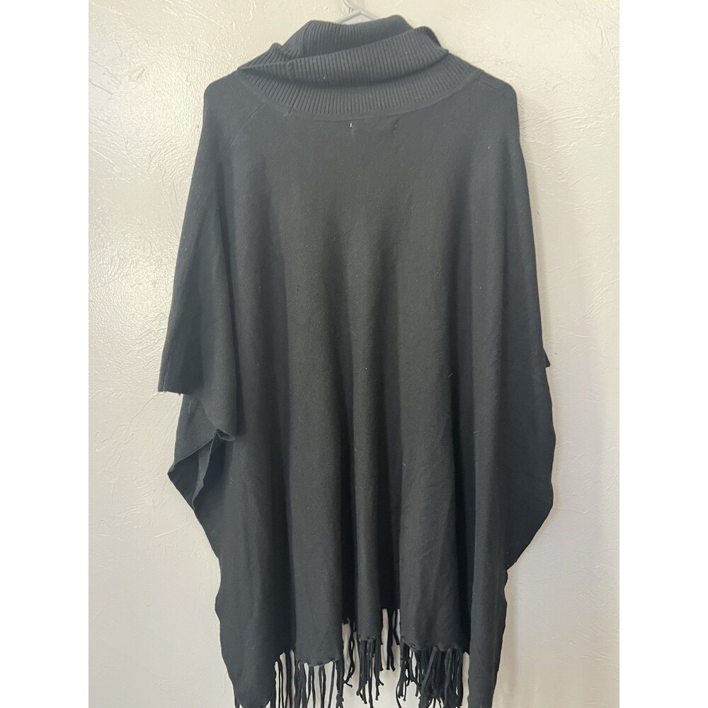 Happily Grey Black Poncho One Size Cardigan Sweater NEW NWT